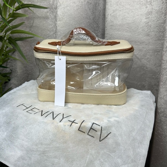 NWT Henny + Lev The Max Canvas Makeup Case Trunk - Picture 2 of 11